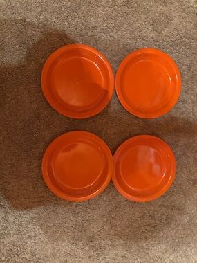 Bright Orange Melamine lunch plates